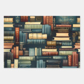 Bücher und Pflanze Geschenkpapier Set (Vorderseite 3)