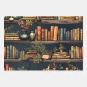 Bücher und Pflanze Geschenkpapier Set (Vorderseite 2)