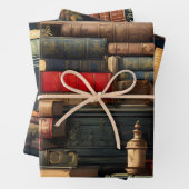 Bücher und Pflanze Geschenkpapier Set (Beispiel)