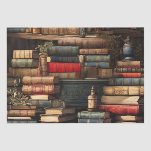 Bücher und Pflanze Seidenpapier (Vorderseite)