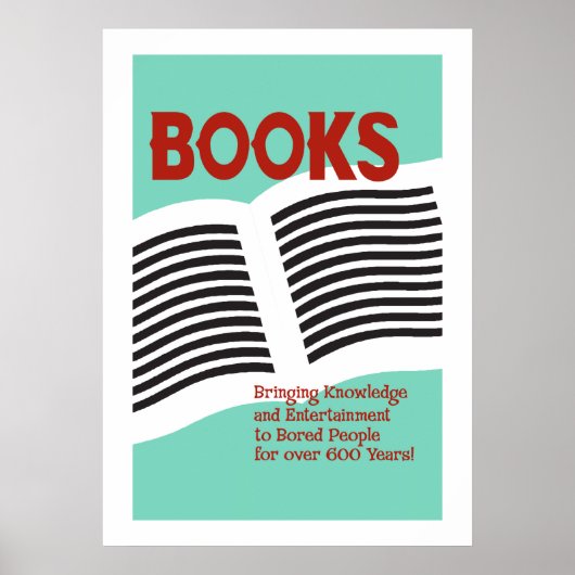 Bücher und Plakate zum Lesen (Vorne)