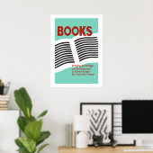 Bücher und Plakate zum Lesen (Heimbüro)