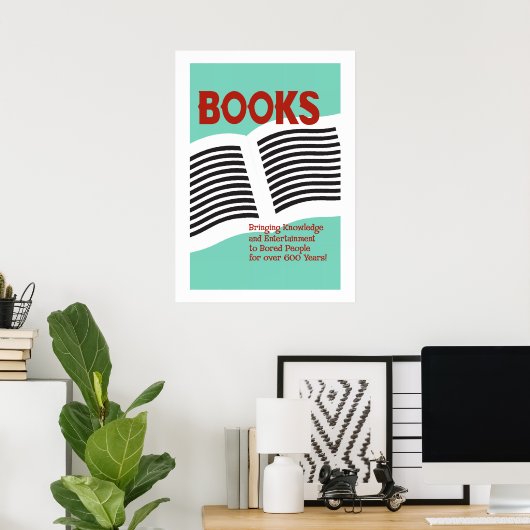 Bücher und Plakate zum Lesen (Heimbüro)