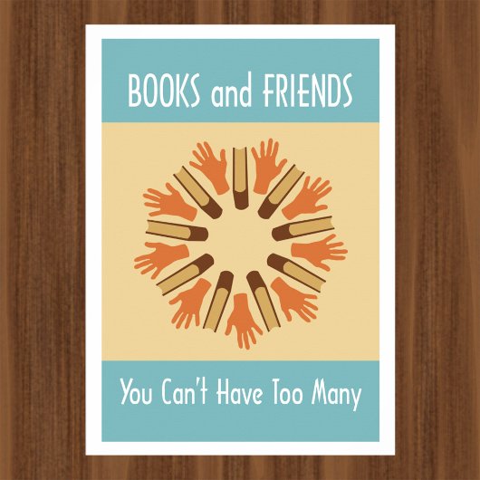 Bücher und Poster für Freunde lesen