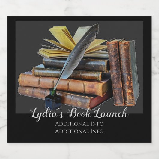 Bücher und Qualität Schaumweinetikett (Einzelnes Label)