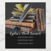 Bücher und Qualität Weinetikett (Einzelnes Label)