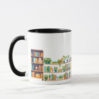 Bücher und Regale - für einen Schulleiter Tasse