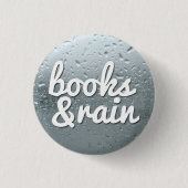 Bücher und Regen Button (Vorderseite)