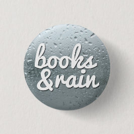 Bücher und Regen Button