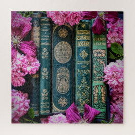 Bücher und Rose Puzzle
