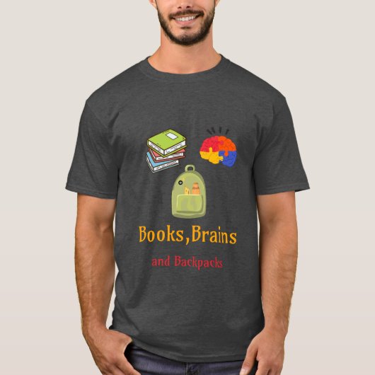 Bücher und Rucksäcke-Schule beginnt T-Shirt (Vorderseite)