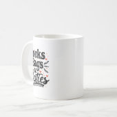 Bücher und Taschen; Bestien, die zum Schulspass zu Kaffeetasse (Vorderseite Links)