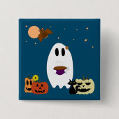 Bücher und Tee Button (Vorderseite)