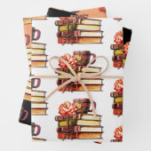 Bücher und Tee Geschenkpapier Set (Beispiel)