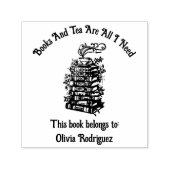 Bücher und Tee Permastempel (Design)