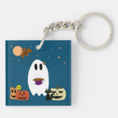 Bücher und Tee Schlüsselanhänger (Rückseite)