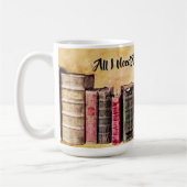 Bücher und Tee-Tasse-Cup Kaffeetasse (Links)