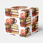 Bücher und Tee weiß Geschenkschachtel (Rückseite)
