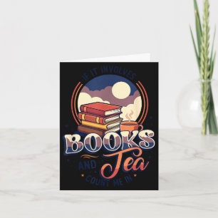 Bücher und Tee zählen mich ein lustiger Bibliophil Karte