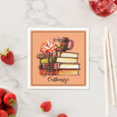 Bücher und Teepfirma Serviette (Beispiel)