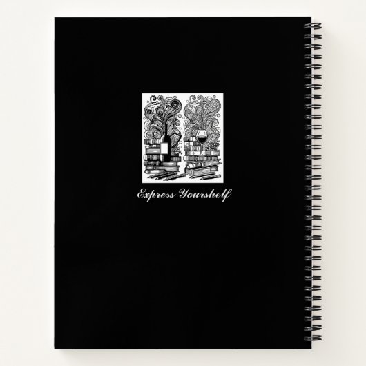 Bücher und Wein Farbe ich Doodle (Rückseite)