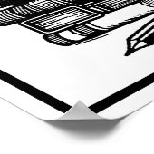 Bücher und Wein Farbe ich Doodle Poster (Ecke)