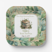 Bücher Unser nächstes Kapitel fängt Babydusche an Pappteller (Vorderseite)