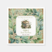 Bücher Unser nächstes Kapitel fängt Babydusche an Serviette (Vorderseite)