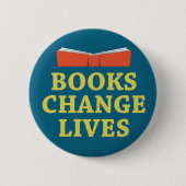 Bücher verändern Leben Button (Vorderseite)