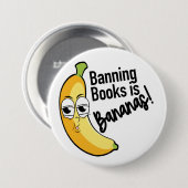 Bücher verbieten Bananen Button (Vorne & Hinten)