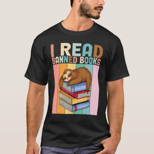 Bücher verboten Bücherwurm lese ich Bücher, die ve T-Shirt (Vorderseite)