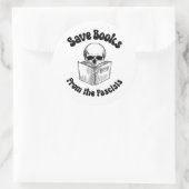 Bücher von den Faschisten gerettet Runder Aufkleber (Tasche)