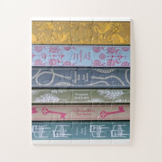 Bücher von Jane Austen Puzzle (Vertikal)