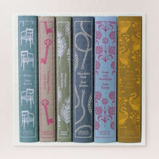 Bücher von Jane Austen Puzzle (Vertikal)