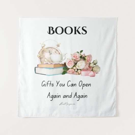 Bücher Wandteppich (Vorderseite)