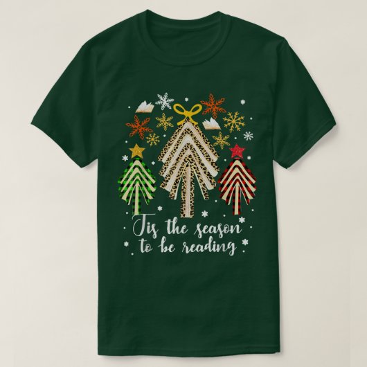 Bücher Weihnachtsbaum Dies ist die Jahreszeit zu l T-Shirt (Design vorne)