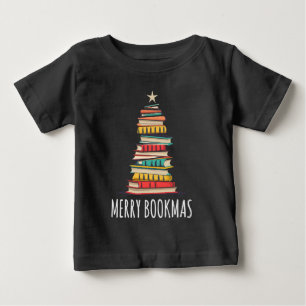 Bücher Weihnachtsbaum Merry Bookmas Baby T-shirt