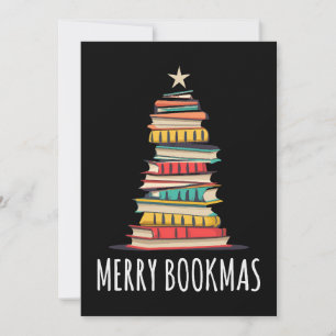 Bücher Weihnachtsbaum Merry Bookmas Einladung