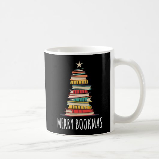 Bücher Weihnachtsbaum Merry Bookmas Kaffeetasse (Rechts)