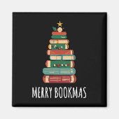 Bücher Weihnachtsbaum Merry Bookmas Magnet (Vorne)