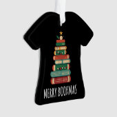 Bücher Weihnachtsbaum Merry Bookmas Ornament (Vorderseite)