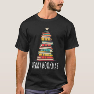 Bücher Weihnachtsbaum Merry Bookmas T-Shirt