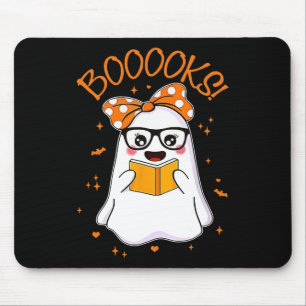 Bücher zu Ghost Halloween Women Teacher Book Libra Mousepad