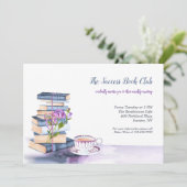 Bücher zum Lesen des Buchclubs Einladung (Stehend Vorderseite)