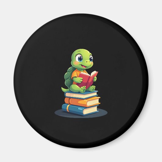 Bücher zum Lesen von Schildkröten (1) Magnet (Vorne)