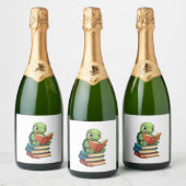 Bücher zum Lesen von Schildkröten (3) Schaumweinetikett (Flaschen)