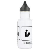 Bücher zum Schlafen Edelstahlflasche (Rechts)