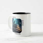 Bücher Zweifarbige Tasse (Vorderseite Links)