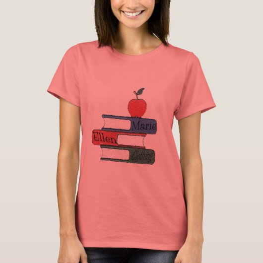 Bücherapfel T-Shirt (Vorderseite)