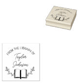 Bücherbibliothek Buchzeichen Custom floral lady fa Gummistempel (Stempel)